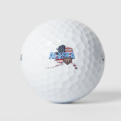 Alaska State Verenigde Staten Kaart Verenigde Sta Golfballen (Voorkant)