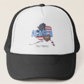 Alaska State Verenigde Staten Kaart  Verenigde Sta Trucker Pet (Voorkant)