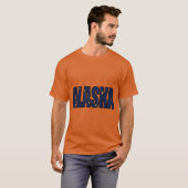 Alaska State Vlag Naam Design T-shirt (Voorkant volledig)