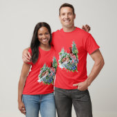 Alaska State Vogel en bloemen T-shirt (Unisex)