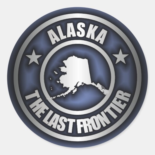 "Alaska Steel" Stickers (blauw) (Voorkant)