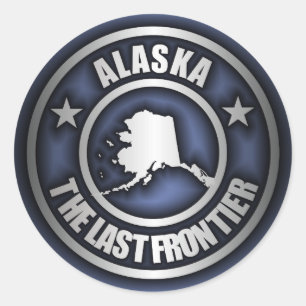 "Alaska Steel" Stickers (blauw)