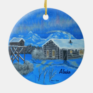 Alaska Struik Homestead Keramisch Ornament