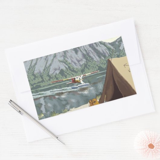 Alaska Struik mensen Rechthoekige Sticker (Envelop)