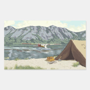 Alaska Struik mensen Rechthoekige Sticker