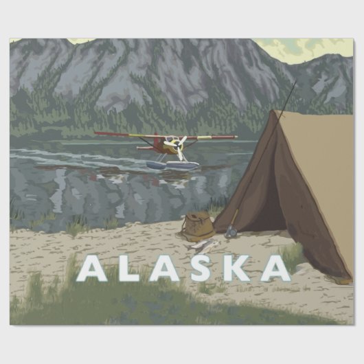 Alaska Struik Plane Souvenirs Cadeaupapier (Vlak)