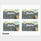 Alaska Struik Plane Souvenirs Rechthoekige Sticker (Vel)