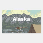 Alaska Struik Plane Souvenirs Rechthoekige Sticker (Voorkant)