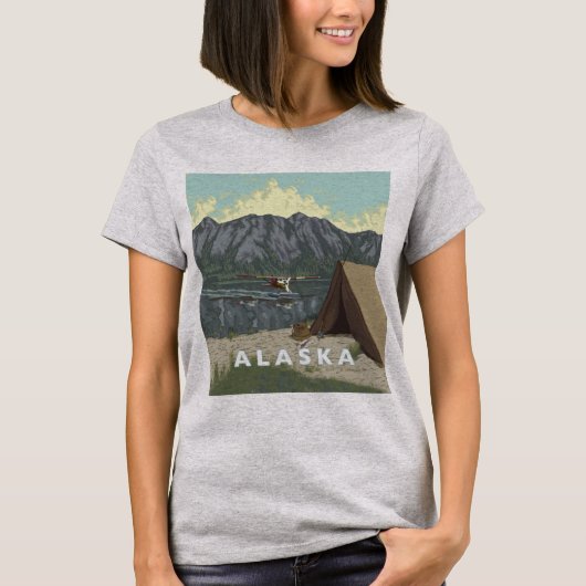 Alaska Struik Plane Souvenirs T-shirt (Voorkant)