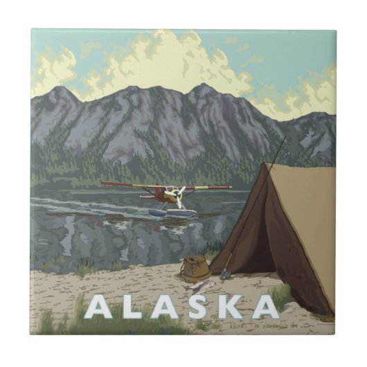 Alaska Struik Plane Souvenirs Tegeltje (Voorkant)