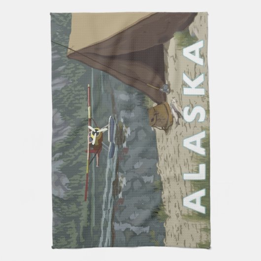 Alaska Struik Plane Souvenirs Theedoek (Verticaal)