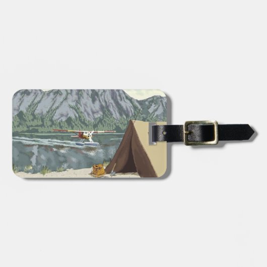 Alaska Struik Planet en Vist reizen Bagagelabel (Voorkant horizontaal)