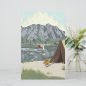 Alaska Struik Planet en Vist reizen Briefpapier (Staand voorkant)