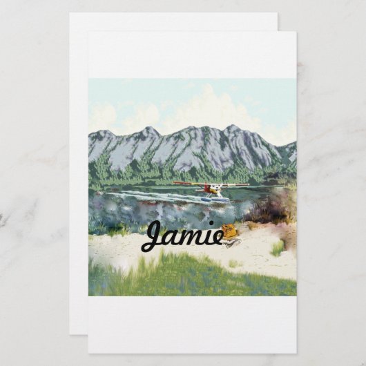 Alaska Struik Planet en Vist reizen Briefpapier (Voorkant / Achterkant)