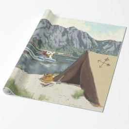 Alaska Struik Planet en Vist reizen Cadeaupapier