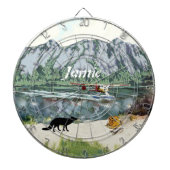Alaska Struik Planet en Vist reizen Dartbord (Voorkant)