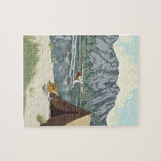 Alaska Struik Planet en Vist reizen Legpuzzel (Horizontaal)