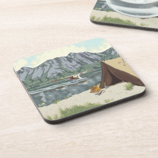 Alaska Struik Planet en Vist reizen Onderzetter (Linkerzijde)