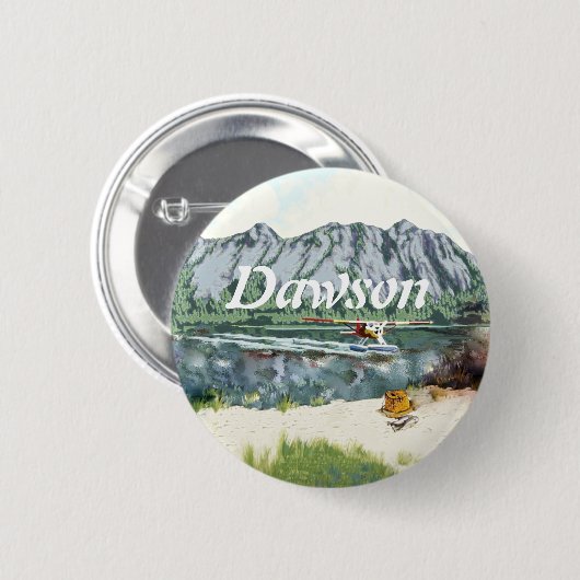 Alaska Struik Planet en Vist reizen Ronde Button 5,7 Cm (Voorkant /achterkant)