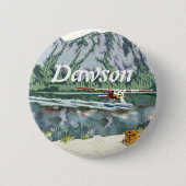 Alaska Struik Planet en Vist reizen Ronde Button 5,7 Cm (Voorkant)