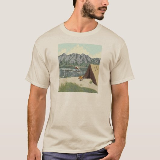 Alaska Struik Planet en Vist reizen T-shirt (Voorkant)
