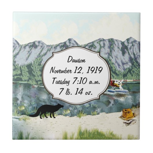 Alaska Struik Planet en Vist reizen Tegeltje (Voorkant)