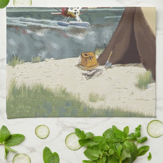 Alaska Struik Planet en Vist reizen Theedoek (Gevouwen)