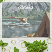 Alaska Struik Planet en Vist reizen Theedoek (Gevouwen)