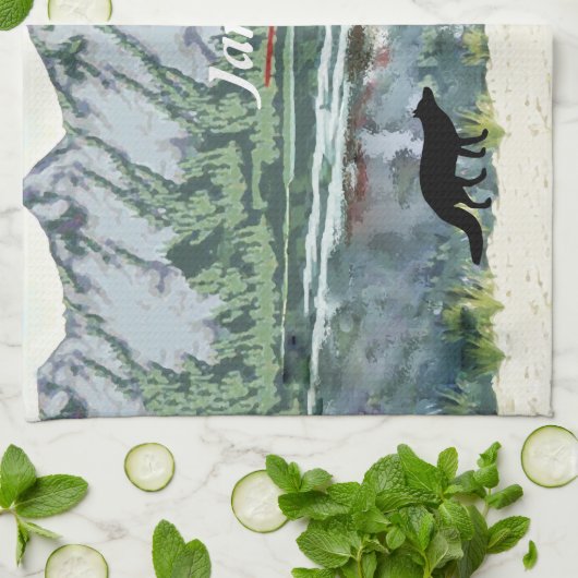 Alaska Struik Planet en Vist reizen Theedoek (Gevouwen)