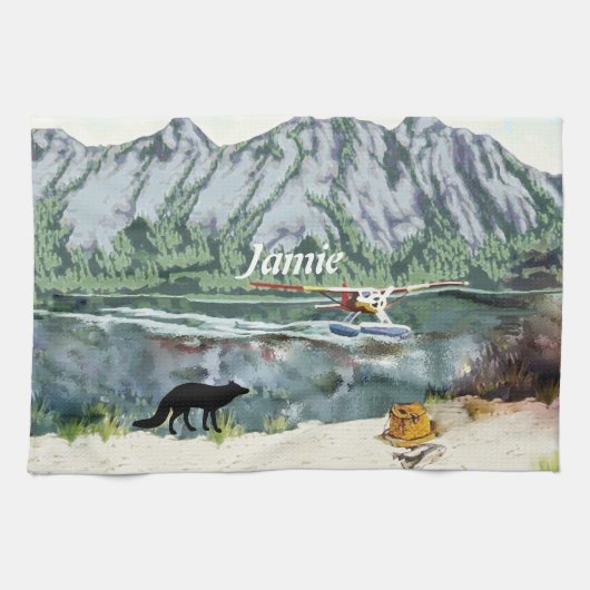 Alaska Struik Planet en Vist reizen Theedoek (Horizontaal)