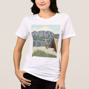Alaska Struik Planet en Vist reizen Tri-Blend Shirt
