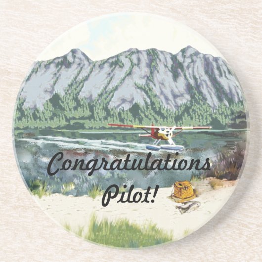 Alaska Struik Planet en Vist reizen Zandsteen Onderzetter (Voorkant)