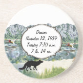 Alaska Struik Planet en Vist reizen Zandsteen Onderzetter (Voorkant)