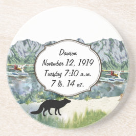 Alaska Struik Planet en Vist reizen Zandsteen Onderzetter