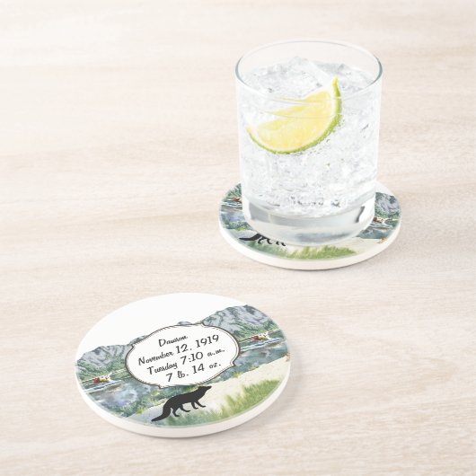 Alaska Struik Planet en Vist reizen Zandsteen Onderzetter (Zijkant)