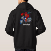 Alaska Style King Crab Motorcycle Kleur gedrukt Hoodie (Achterkant)