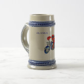 Alaska Style Motorcycle Stein King Crab Bierpul (Voorkant links)