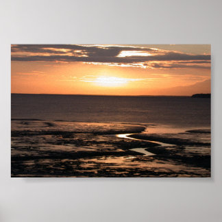 Alaska Sunset bij Cook Inlet Poster