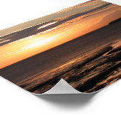 Alaska Sunset bij Cook Inlet Poster (Hoek)