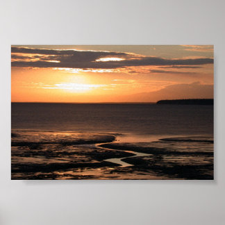 Alaska Sunset bij Cook Inlet Poster