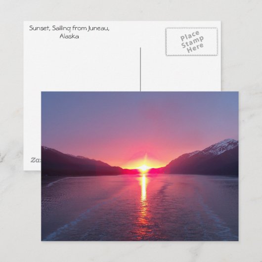 Alaska Sunset Briefkaart (Voorkant / Achterkant)