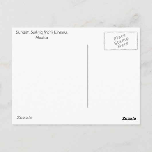 Alaska Sunset Briefkaart (Achterkant)