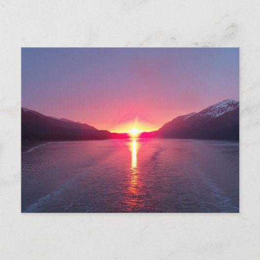 Alaska Sunset Briefkaart (Voorkant)
