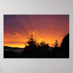 Alaska sunset poster