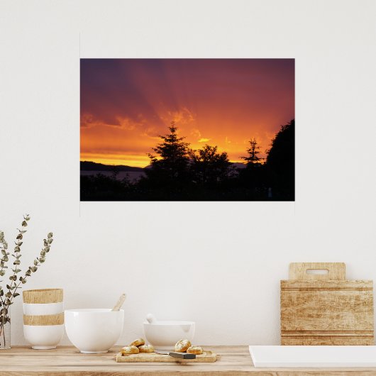 Alaska sunset poster (Keuken)