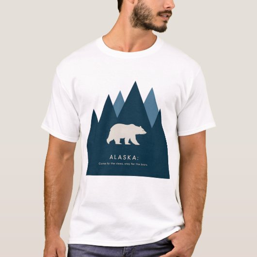 Alaska T-shirt camping design klassieke kunst (Voorkant)