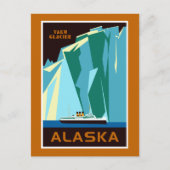 Alaska Taku Glacier retro stijl reizen Briefkaart (Voorkant)