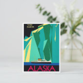 Alaska Taku Glacier Vintage Briefkaart (Staand voorkant)