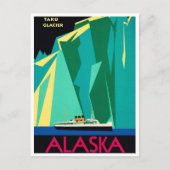 Alaska Taku Glacier Vintage Briefkaart (Voorkant)
