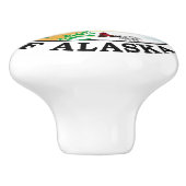 Alaska-teken Keramische Knop (Zijkant)